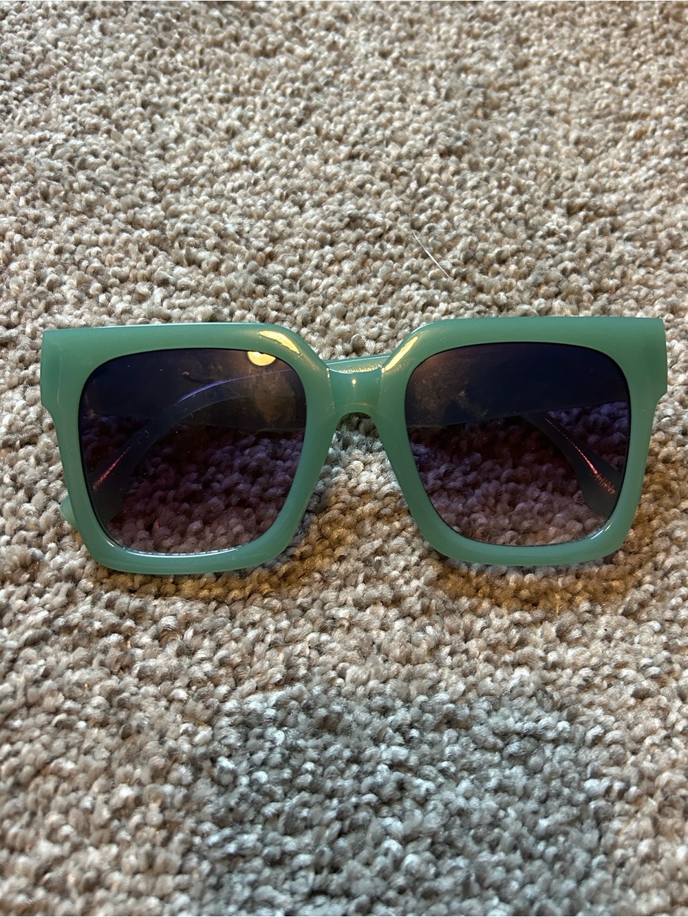 Mint Green Square Sunglasses - Stylish Women's Shades